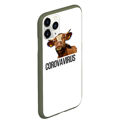 Чехол iPhone 11 Pro матовый Corovavirus / 3D-Темно-зеленый – фото 2