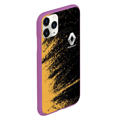 Чехол iPhone 11 Pro матовый Renault Logo / 3D-Фиолетовый – фото 2