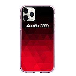 Чехол iPhone 11 Pro матовый Audi геометрия, цвет: 3D-розовый