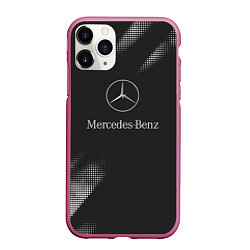 Чехол iPhone 11 Pro матовый Mercedes-Benz Мерс, цвет: 3D-малиновый