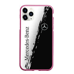 Чехол iPhone 11 Pro матовый Mercedes-Benz - Sport, цвет: 3D-малиновый