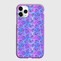 Чехол iPhone 11 Pro матовый Магические Грибы, цвет: 3D-фиолетовый