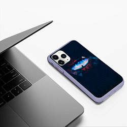 Чехол iPhone 11 Pro матовый The lone wolf, цвет: 3D-светло-сиреневый — фото 2