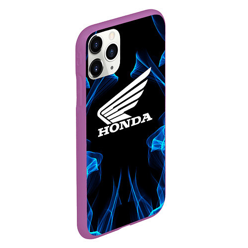 Чехол iPhone 11 Pro матовый Honda Fire / 3D-Фиолетовый – фото 2