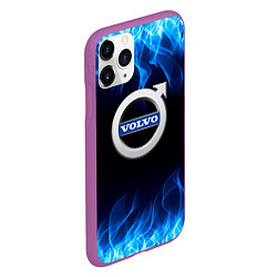 Чехол iPhone 11 Pro матовый Volvo - Огонь, цвет: 3D-фиолетовый — фото 2