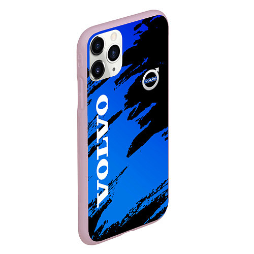 Чехол iPhone 11 Pro матовый Volvo - Градиент / 3D-Розовый – фото 2