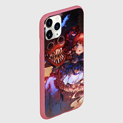 Чехол iPhone 11 Pro матовый ХАГГИ ВАГГИ С куклой POPPY PLaytime Хаги Ваги hagg, цвет: 3D-малиновый — фото 2