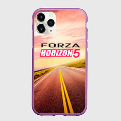 Чехол iPhone 11 Pro матовый Закат Forza Horizon 5, цвет: 3D-фиолетовый
