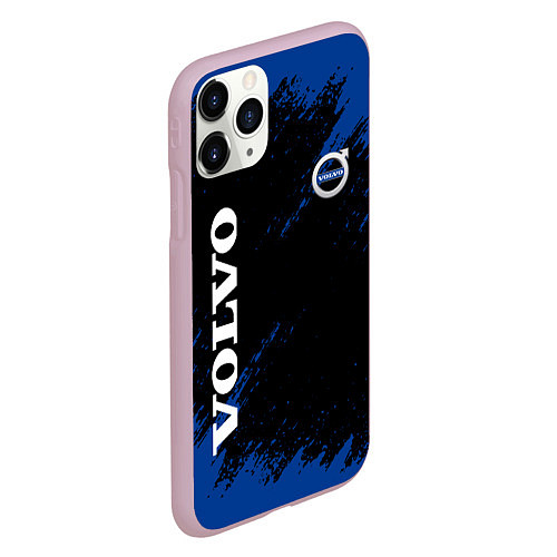 Чехол iPhone 11 Pro матовый Volvo Texture / 3D-Розовый – фото 2