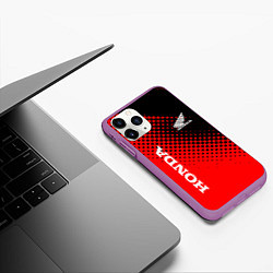 Чехол iPhone 11 Pro матовый Honda texture, цвет: 3D-фиолетовый — фото 2