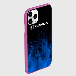 Чехол iPhone 11 Pro матовый Honda огонь, цвет: 3D-фиолетовый — фото 2