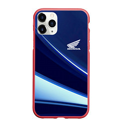 Чехол iPhone 11 Pro матовый Honda sport авто, цвет: 3D-красный