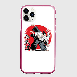 Чехол iPhone 11 Pro матовый Айкидо Aikido, цвет: 3D-малиновый