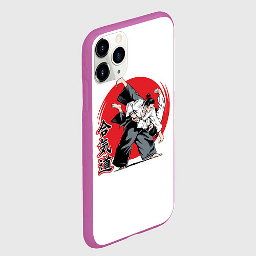 Чехол iPhone 11 Pro матовый Айкидо Aikido / 3D-Фиолетовый – фото 2