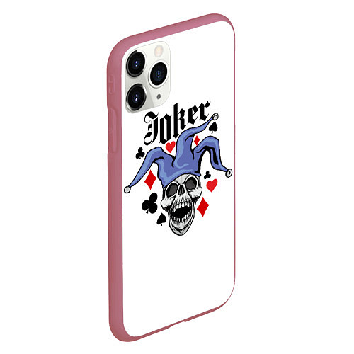 Чехол iPhone 11 Pro матовый JOKER Джокер / 3D-Малиновый – фото 2