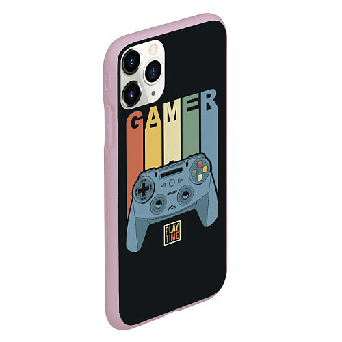 Чехол iPhone 11 Pro матовый GAMER Геймер / 3D-Розовый – фото 2