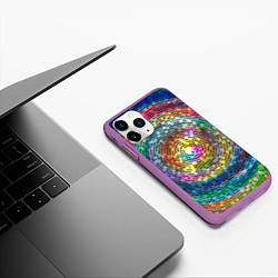Чехол iPhone 11 Pro матовый Я в своем познании, цвет: 3D-фиолетовый — фото 2