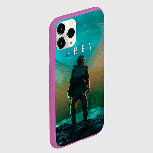 Чехол iPhone 11 Pro матовый PREY ЗЕМЛЯ / 3D-Фиолетовый – фото 2