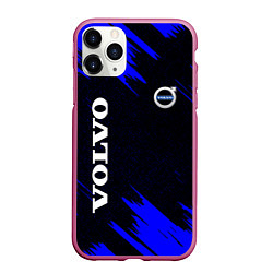 Чехол iPhone 11 Pro матовый Volvo авто текстура, цвет: 3D-малиновый