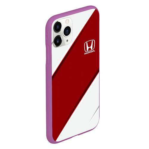 Чехол iPhone 11 Pro матовый Honda - Red sport / 3D-Фиолетовый – фото 2