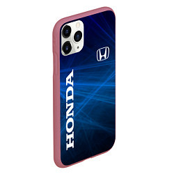 Чехол iPhone 11 Pro матовый Honda - Blue, цвет: 3D-малиновый — фото 2
