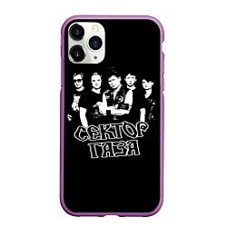 Чехол iPhone 11 Pro матовый Группа Сектор Газа, цвет: 3D-фиолетовый
