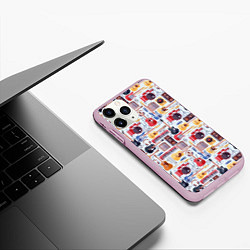 Чехол iPhone 11 Pro матовый Рок Музыкант, цвет: 3D-розовый — фото 2
