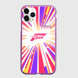 Чехол iPhone 11 Pro матовый Bright Lines Forza Horizon 5, цвет: 3D-фиолетовый