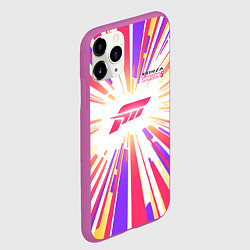 Чехол iPhone 11 Pro матовый Bright Lines Forza Horizon 5, цвет: 3D-фиолетовый — фото 2