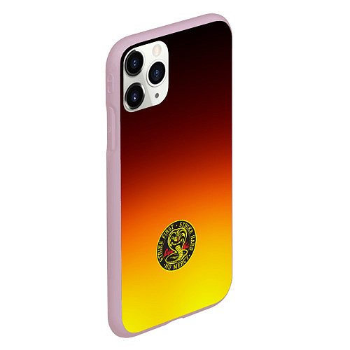 Чехол iPhone 11 Pro матовый Кобра Кай Cobra Kai Gadient / 3D-Розовый – фото 2