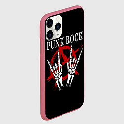 Чехол iPhone 11 Pro матовый Punk Rock Панки Хой, цвет: 3D-малиновый — фото 2
