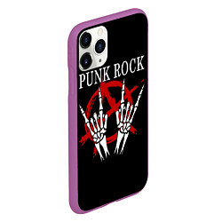 Чехол iPhone 11 Pro матовый Punk Rock Панки Хой, цвет: 3D-фиолетовый — фото 2