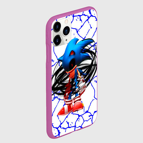 Чехол iPhone 11 Pro матовый СОНИК EXE ТЕМНЫЙ СОНИК / 3D-Фиолетовый – фото 2