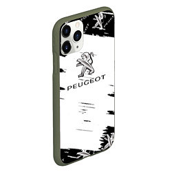 Чехол iPhone 11 Pro матовый Peugeot Auto Бренд, цвет: 3D-темно-зеленый — фото 2
