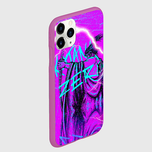 Чехол iPhone 11 Pro матовый Katana Zero Катана Зеро Самурай / 3D-Фиолетовый – фото 2