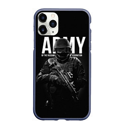 Чехол iPhone 11 Pro матовый ARMY RF, цвет: 3D-серый