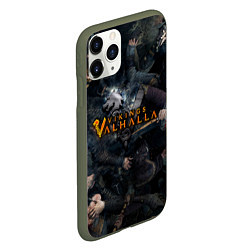 Чехол iPhone 11 Pro матовый В пылу битвы: Викинги: Вальхалла, цвет: 3D-темно-зеленый — фото 2