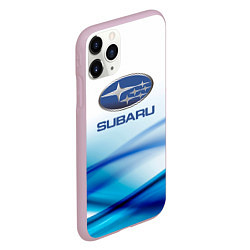 Чехол iPhone 11 Pro матовый Subaru Спорт текстура, цвет: 3D-розовый — фото 2