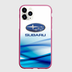 Чехол iPhone 11 Pro матовый Subaru Спорт текстура