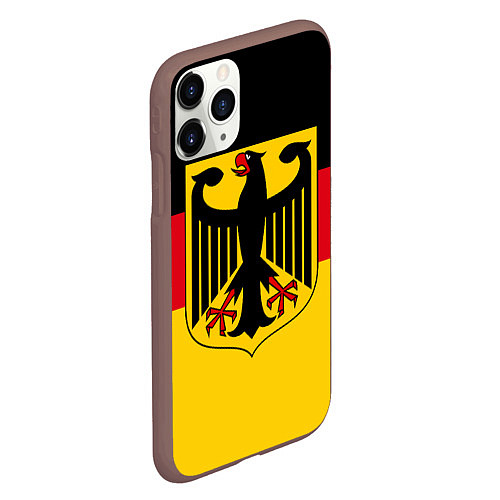 Чехол iPhone 11 Pro матовый Германия - Germany / 3D-Коричневый – фото 2