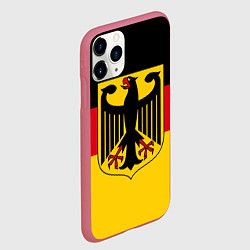 Чехол iPhone 11 Pro матовый Германия - Germany, цвет: 3D-малиновый — фото 2