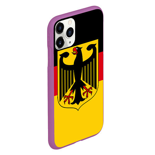 Чехол iPhone 11 Pro матовый Германия - Germany / 3D-Фиолетовый – фото 2