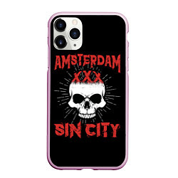 Чехол iPhone 11 Pro матовый AMSTERDAM Амстердам, цвет: 3D-розовый