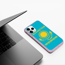 Чехол iPhone 11 Pro матовый КАЗАКСТАН, цвет: 3D-розовый — фото 2