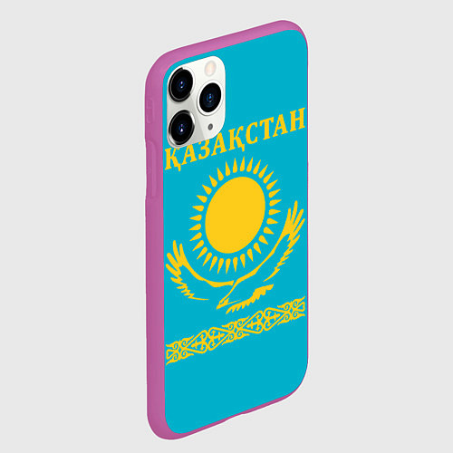 Чехол iPhone 11 Pro матовый КАЗАКСТАН / 3D-Фиолетовый – фото 2