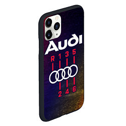 Чехол iPhone 11 Pro матовый AUDI - КОРОБКА Глитч, цвет: 3D-черный — фото 2