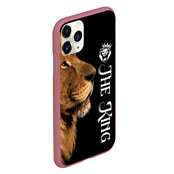 Чехол iPhone 11 Pro матовый ЛЕВ КОРОЛЬ LION KING, цвет: 3D-малиновый — фото 2