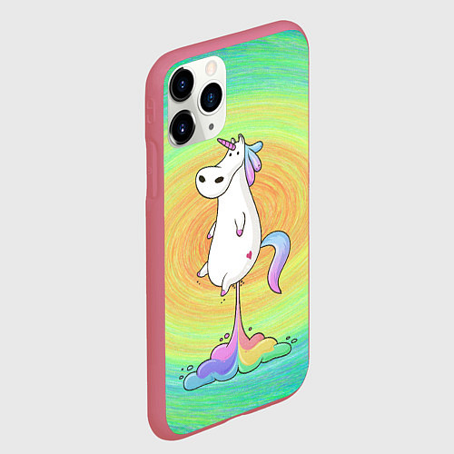 Чехол iPhone 11 Pro матовый На взлёт! / 3D-Малиновый – фото 2
