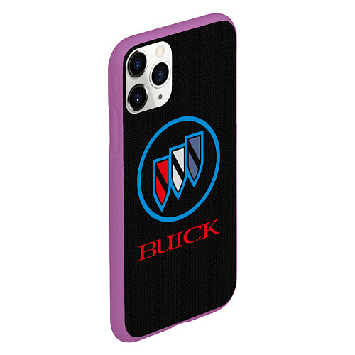 Чехол iPhone 11 Pro матовый Buick Emblem Logo / 3D-Фиолетовый – фото 2