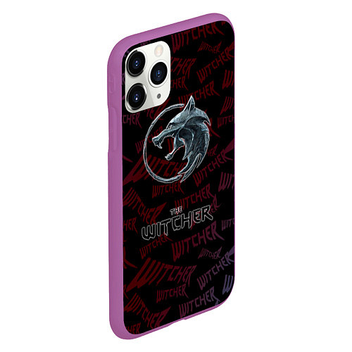 Чехол iPhone 11 Pro матовый The Witcher Игра классная / 3D-Фиолетовый – фото 2